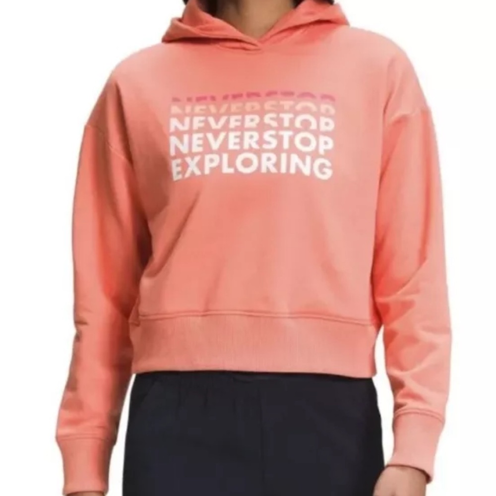 The North Face Orange Hooded Sweatshirt XS